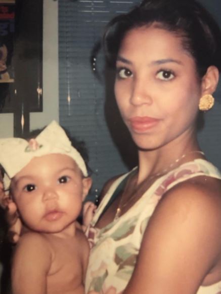 Yulanda Simon with one of her two daughters